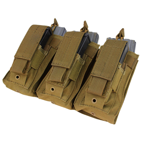Condor MOLLE Triple Kangaroo Mag Pouch, Coyote - Airsoft Nation