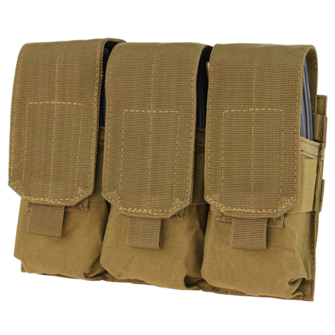 Condor MOLLE Triple M4 Mag Pouch, Coyote - Airsoft Nation