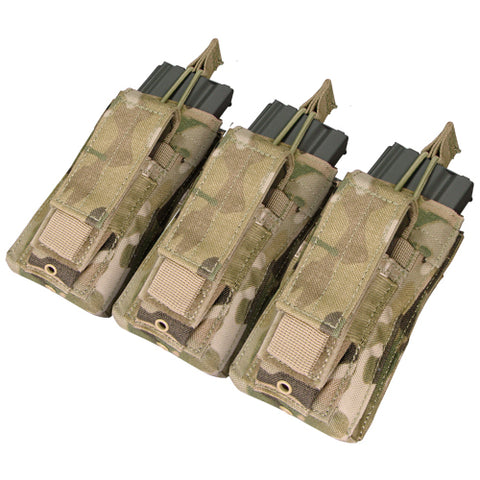Condor MOLLE Triple Kangaroo Mag Pouch, Pistol and M4/M16 Magazine Pouch, Multicam - Airsoft Nation
