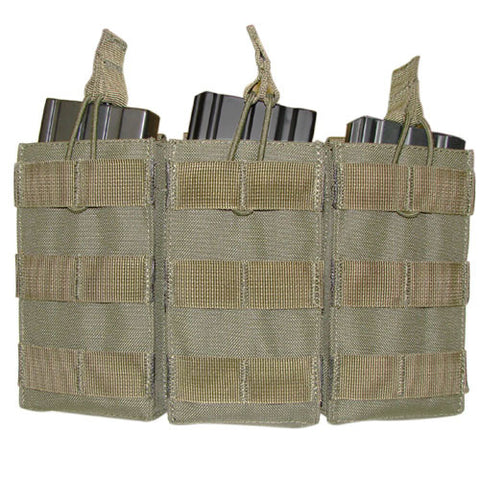 Condor MOLLE Triple M4/M16 Open Top Magazine Pouch, OD Green - Airsoft Nation