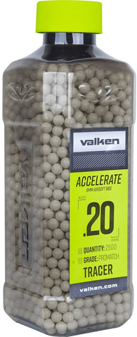 Valken Accelerate 0.20g BBs, 2500 CT., Tracer - Airsoft Nation