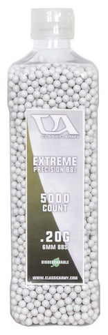 Classic Army 0.20g Extreme Precision Premium Biodegradable Airsoft BBs, 5000ct Bottle - Airsoft Nation