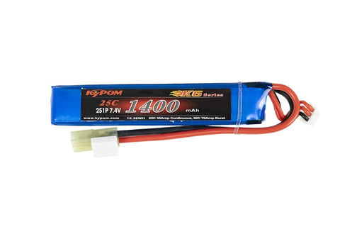 7.4V 1400maH 25C 2S High Discharge Buffer LiPO Battery