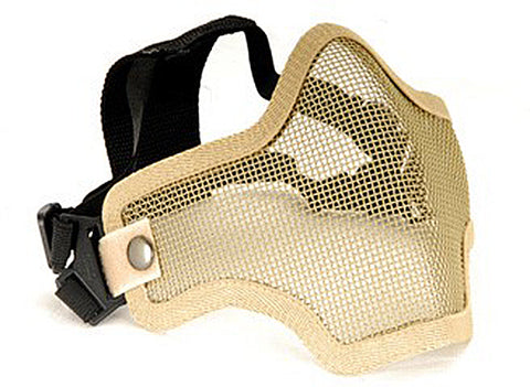 2G Steel Mesh Half Face Mask, Tan