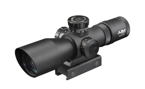 AIM Sports 3-9X40 Dual Illuminated  Scope with Mil-Dot Reticle, Black