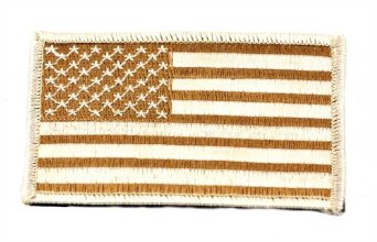 American Flag Velcro Patch, Tan