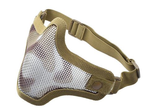 Amp Tactical Mesh Half Mask, Desert Camo, Single Strap