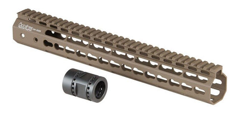 Ares Metal Keymod Handguard, 13.5 Inch, Dark Earth