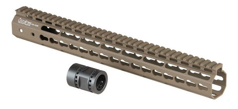 Ares Metal Keymod Handguard, 15 Inch, Dark Earth