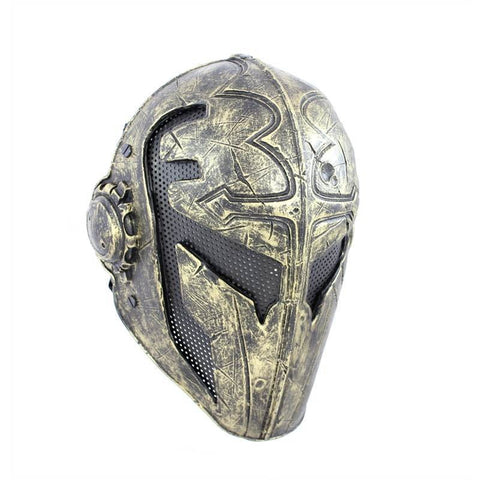 Army of Two FMA Templar Airsoft Mask, Stamped Steel Mesh, Bronze/Black