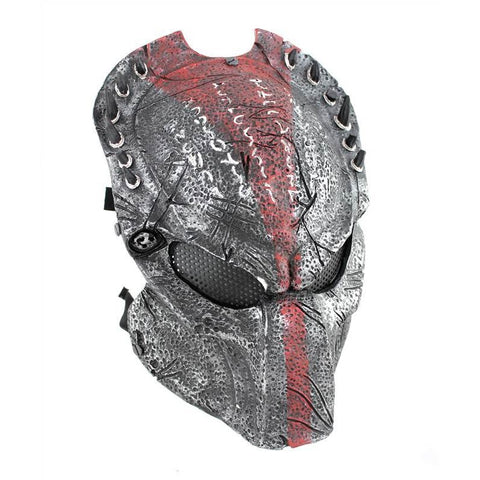 Army of Two Wolf 2.5 Airsoft Mask, Stamped Steel Mesh, Red/Black
