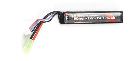 ASG Stock Tube Battery 7.4v 1300mAh 15C LiPO