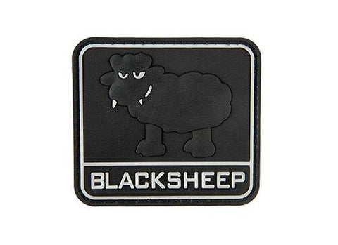 Big Black Sheep PVC Morale Patch, Black