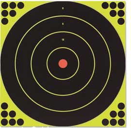 Birchwood Casey Shoot-N-C Bullseye Targets, 12", 5 Targets + 120 Pasters