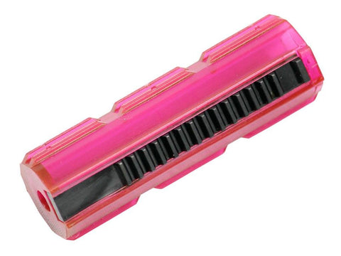 Black Knight Airsoft Clear Red Piston High Speed with Full Steel Metal Teeth Rack