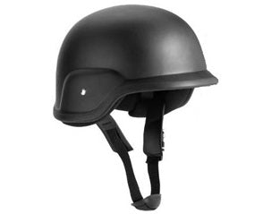 Black Plastic Airsoft Helmet with Strap