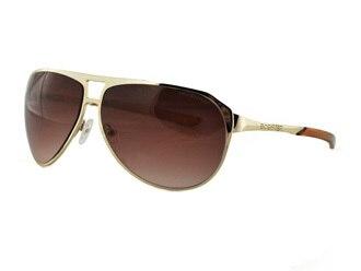 Bobster Tactical Eyewear Snitch Aviator Sunglass Gold Frame Brown Gradient Lens