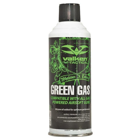 Case of 12 Valken Airsoft Green Gas 8oz Cans - GROUND SHIPPING ONLY