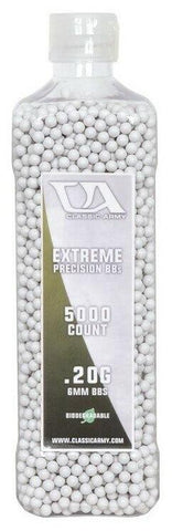 Classic Army 0.20g Extreme Precision Premium Biodegradable Airsoft BBs, 5000ct Bottle