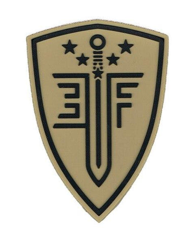 Elite Force Shield PVC Velcro Patch, Tan