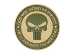 "God Will Judge Our Enemies" PVC Patch, Tan & OD Green