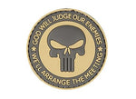 "God Will Judge Our Enemies" PVC Patch, Tan/Black