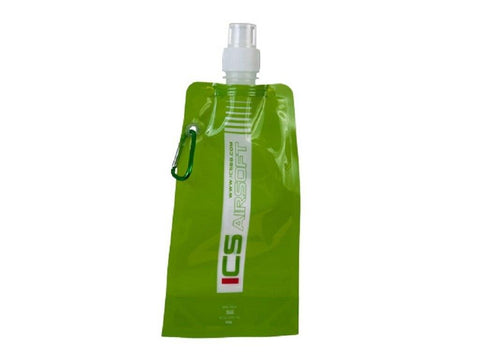ICS Refillable 16oz Soft Water Bottle with Carabiner