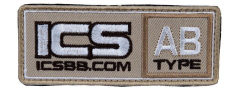 ICS Tan Blood Type Patch 1.5"x4" - Type AB