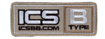 ICS Tan Blood Type Patch 1.5"x4" - Type B