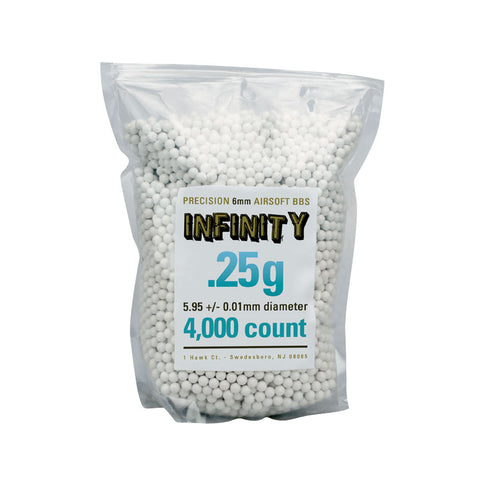 Infinity Precision Airsoft BBs, 0.25g, 4000 ct Bag