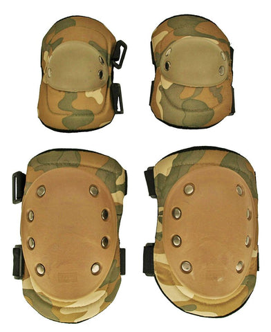 Knee and Elbow Pads for Airsoft, Camo