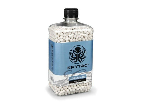 Krytac 0.28g 6mm Premium Heavyweight Airsoft BBs, 4,000 ct