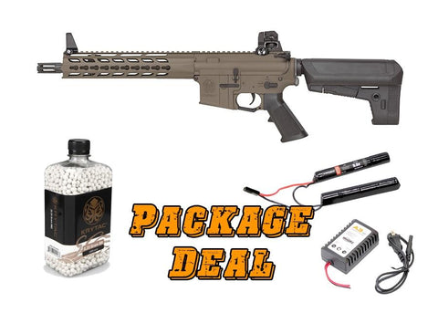 KRYTAC Trident CRB Value Package w/ BBs, Battery & Charger, Tan/FDE