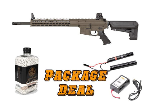 Krytac Trident SPR Value Package w/ BBs, Battery & Charger, FDE/Tan