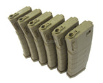KWA K120 Polymer Midcap Magazine for M4 / M16 Series Airsoft AEG Rifles, 6ct, FDE