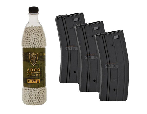 M4 High Cap Mags & 0.25g BBs Combo Package