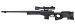 WellFire MK96 Bolt Action Airsoft Sniper Rifle w/ Fluted Barrel & Scope, Black