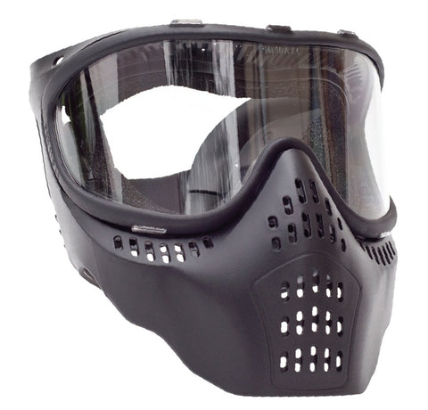 JT Airsoft Mask, Black with Clear Lens