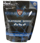 King Arms 6mm Platinum Series airsoft BBs, 0.28g, 3600 rds, white