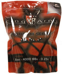 King Arms Platinum Series Airsoft BBs, 0.25g, 4000 Rds, Black