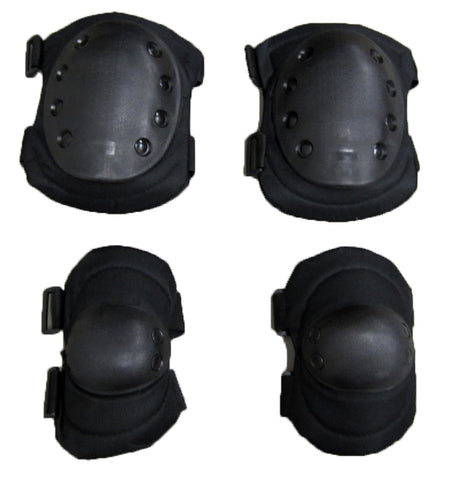Knee and Elbow Pads for Airsoft, Black