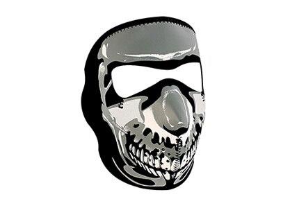 Zan Headgear Tactical Full Mask Neoprene Chrome Skull Airsoft