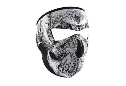 Zan Headgear Tactical Full Mask Neoprene Tactical 4.0mm Thick Black/White Skull Airsoft