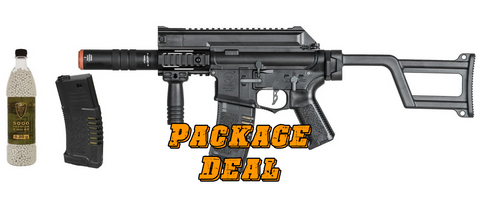 ARES Amoeba AM-005 SMG Bundle - Includes Extra Mag & 5000 BBs - Airsoft Nation