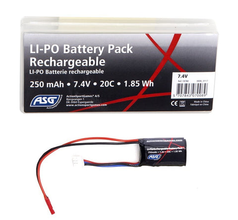 ASG 7.4v 250mAh LiPO Battery - Airsoft Nation