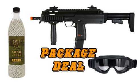 H&K MP7 Bundle - Includes 5000 BBs & Eye Protection - Airsoft Nation