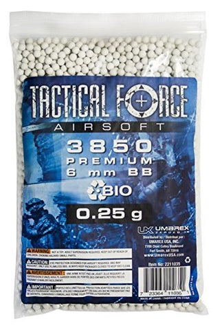 Tactical Force 0.25g BIO 3850ct Bag, White - Airsoft Nation