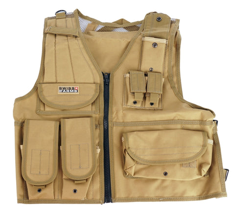 Swiss Arms Tactical Vest - Tan - Airsoft Nation