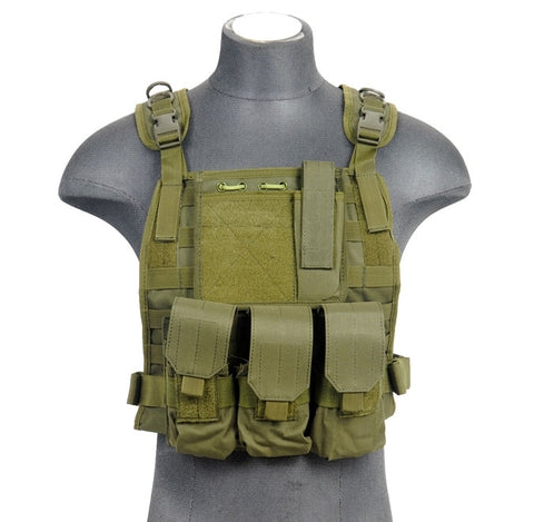 Lancer Tactical Nylon MOLLE Plate Carrier, OD Green - Airsoft Nation