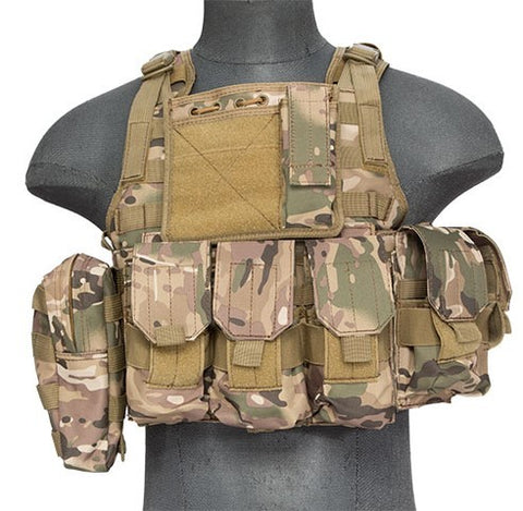 Lancer Tactical Nylon Tactical Assault Plate Carrier, Camo - Airsoft Nation